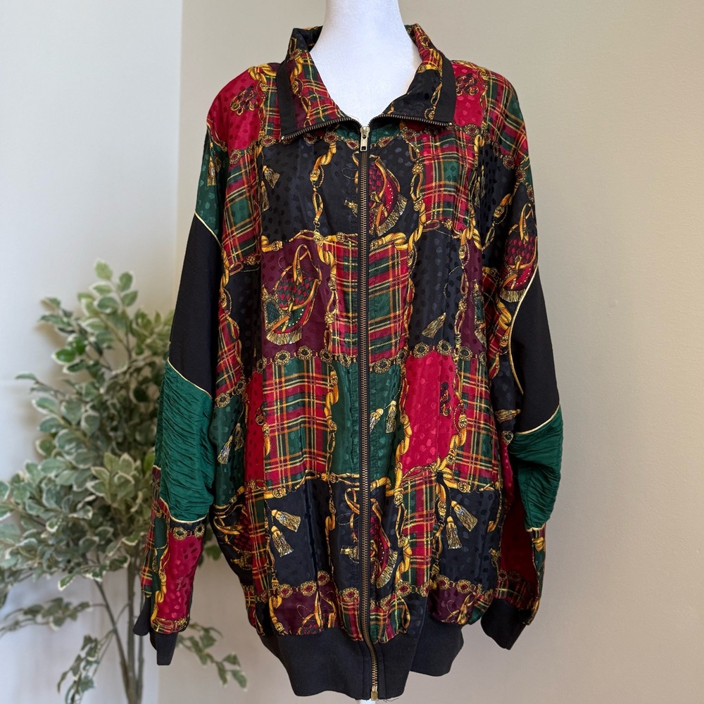 Vintage Silver Threads Bomber Jacket